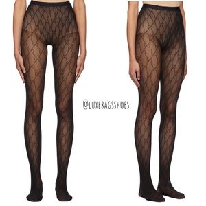 Authentic Gucci Supremelis Interlocking GG Logo Tights Stockings